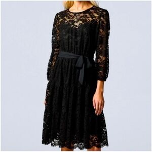 Simply Vera Vera Wang Black Lace Long Sleeve Dress Size Large.